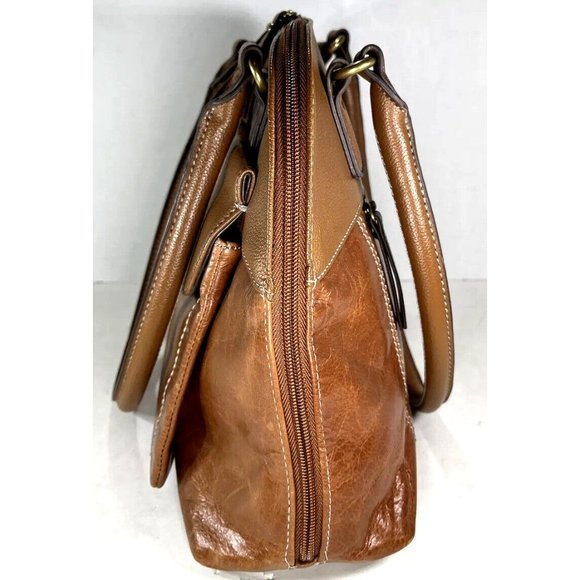 Tignanello Large Brown Leather Shoulder Bag - Lightly Distressed - Picture 7 of 12
